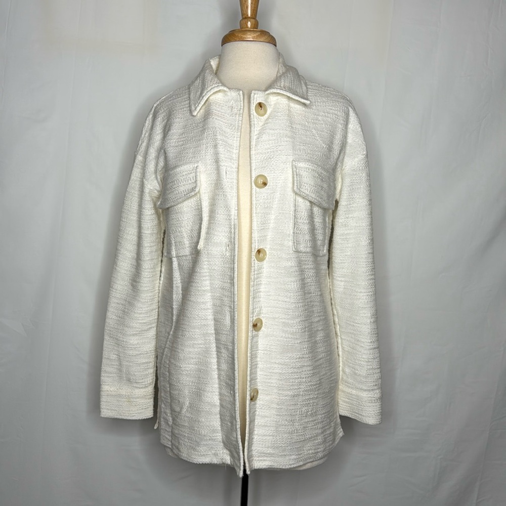 Hem and Thread oversized white jacket small